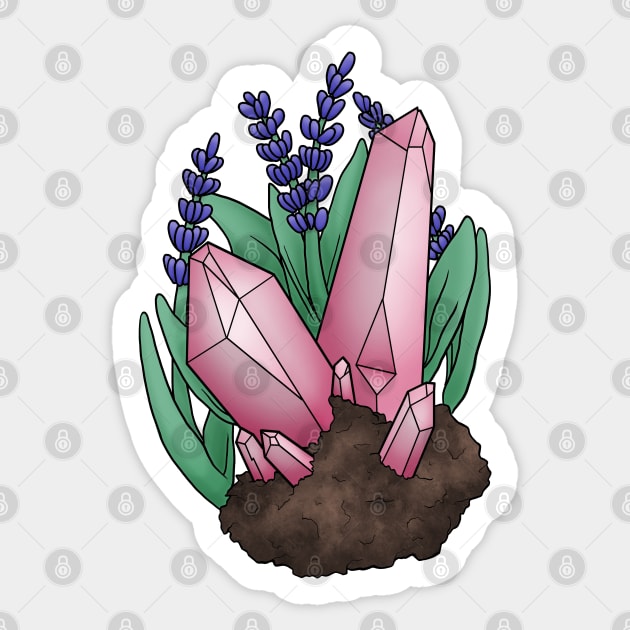 Lavender and Rose Quartz Sticker by Gwenpai